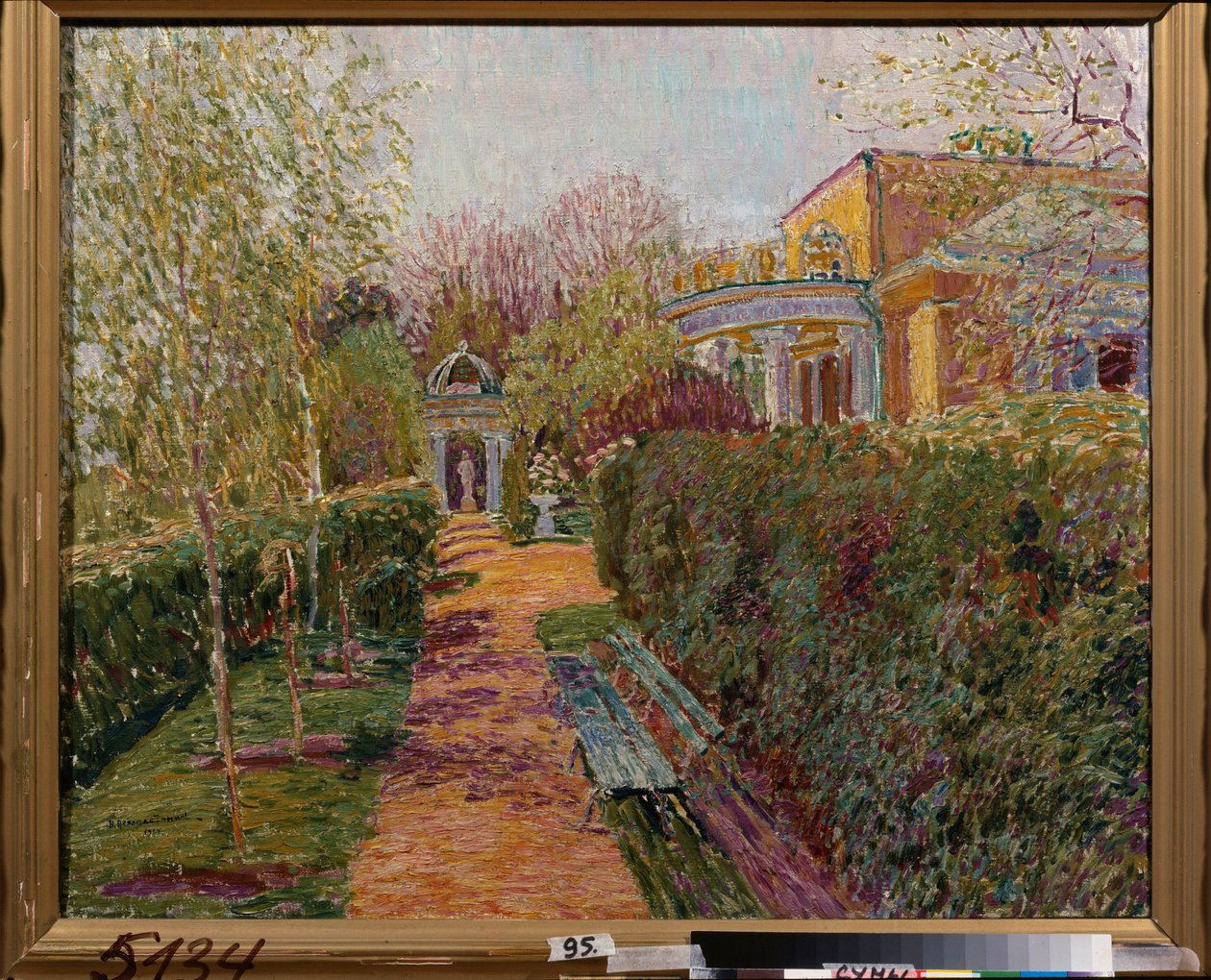 Bir çay pavyonu - Tablo Vasili Vasilyevich Perepletchikov (1863-1918), tuval üzerine yağlı boya by Vasili Vasilyevich Perepletchikov