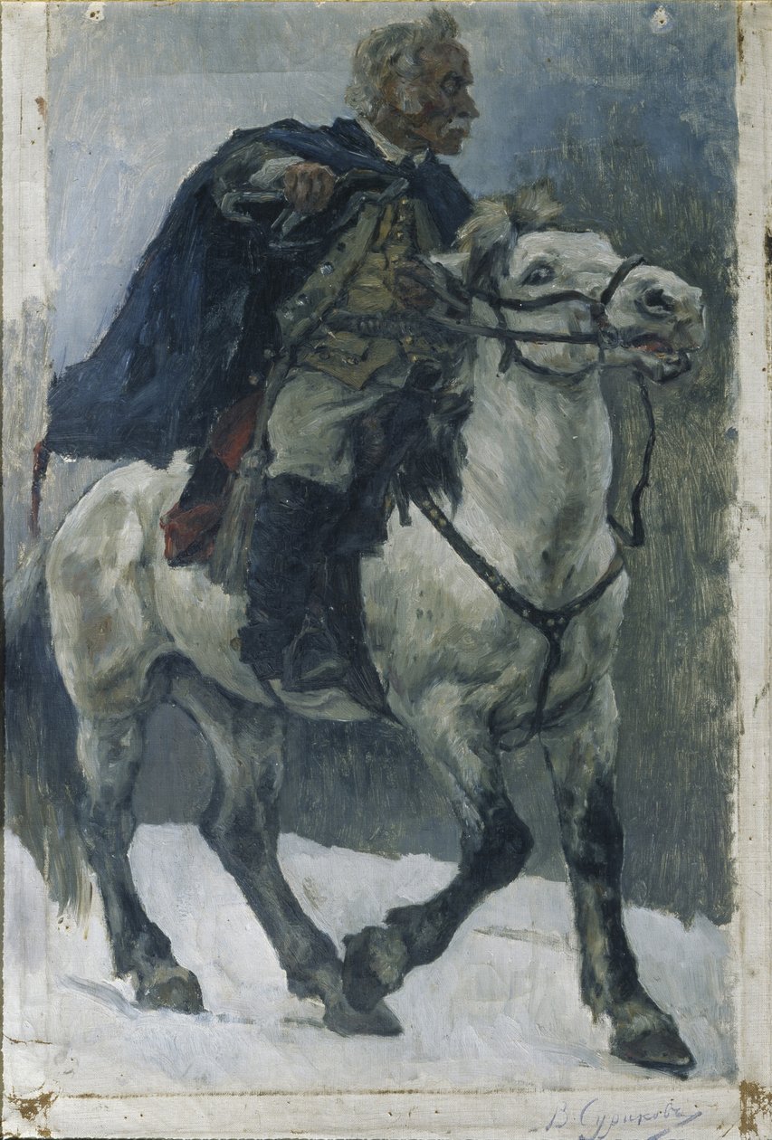 Alexander Suvorov, at sırtında, 1897-1898 by Vasilij Ivanovic Surikov