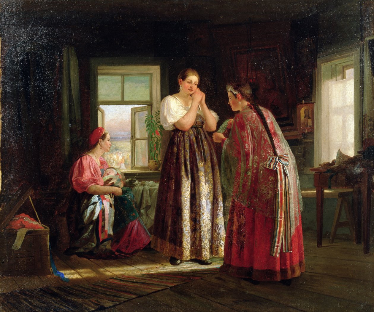 Parti Öncesi Hazırlık, 1869 by Vasily Maximov