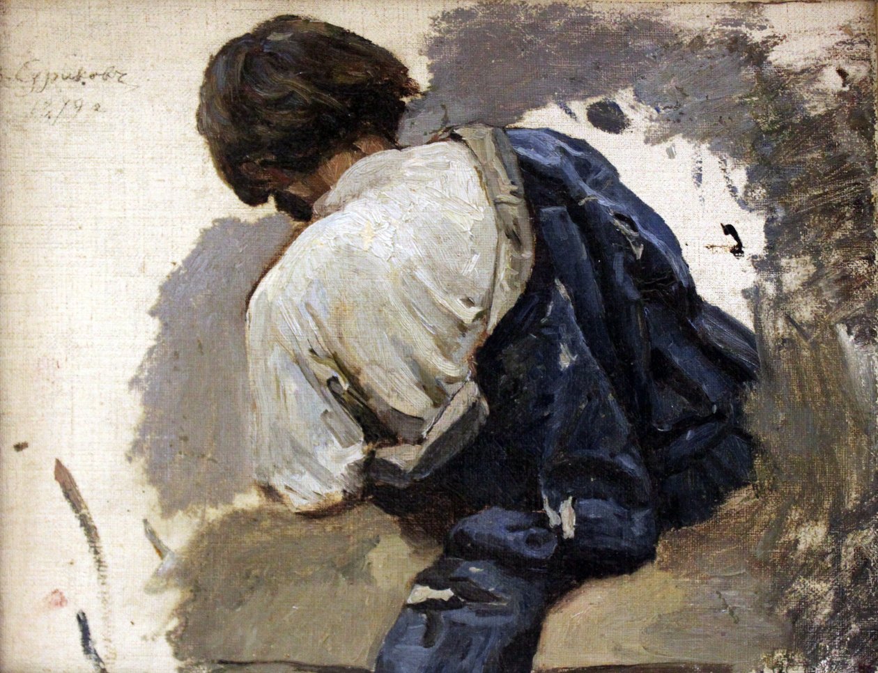 Mavi kaftanda Streltsy by Vasily Surikov