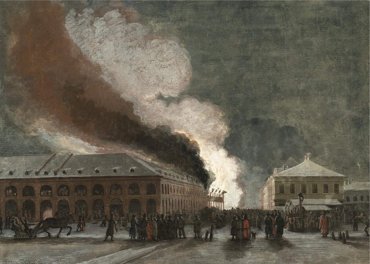 Tuz ticareti sırasında yangın by Georg Wilhelm Timm