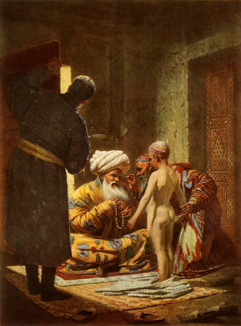 Genç Bir Serfin Satışı, 1872, 1965. by Vasily Vereshchagin