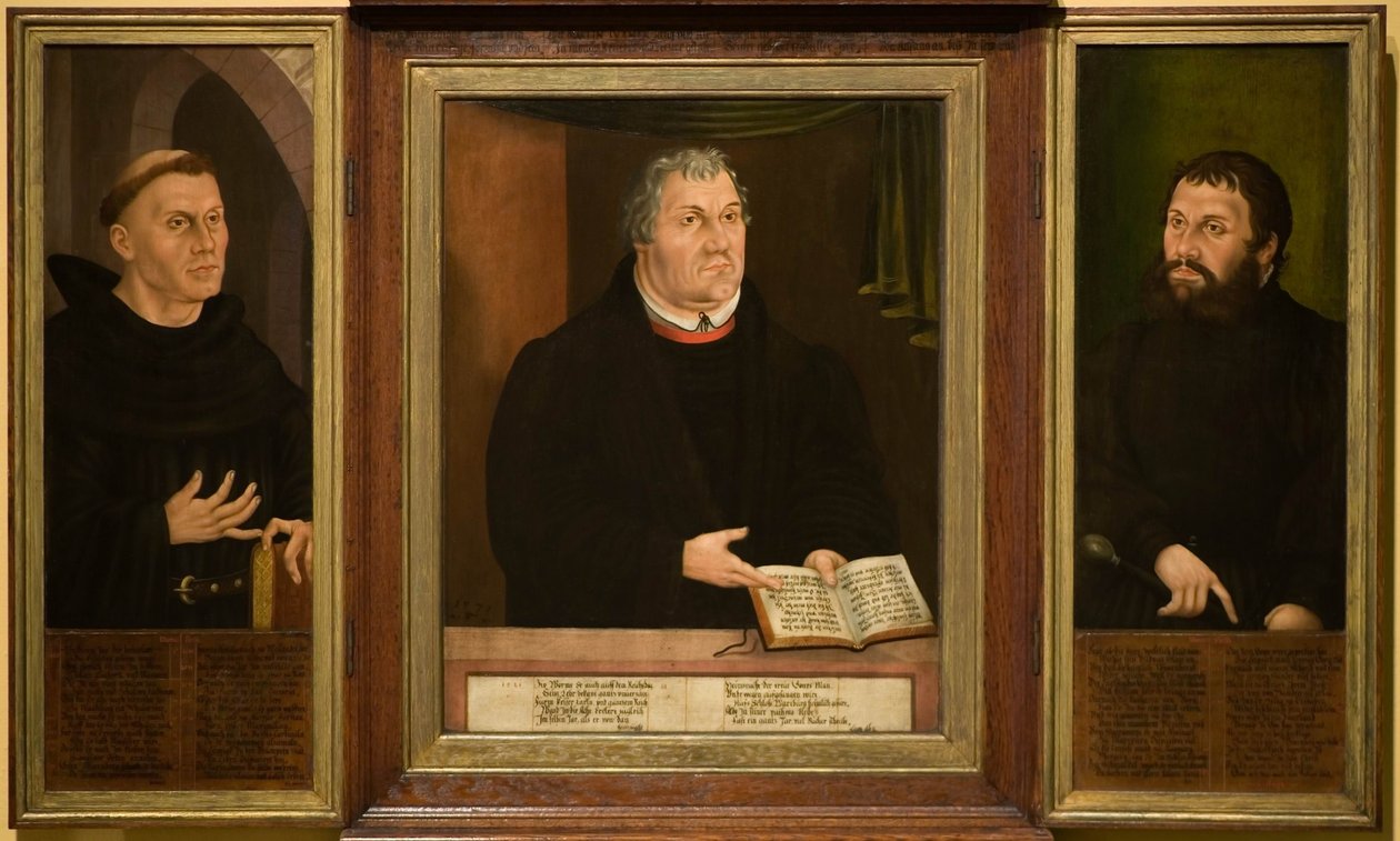 Luther Tapınağı, üç parça, 1572 by Veit Thiem