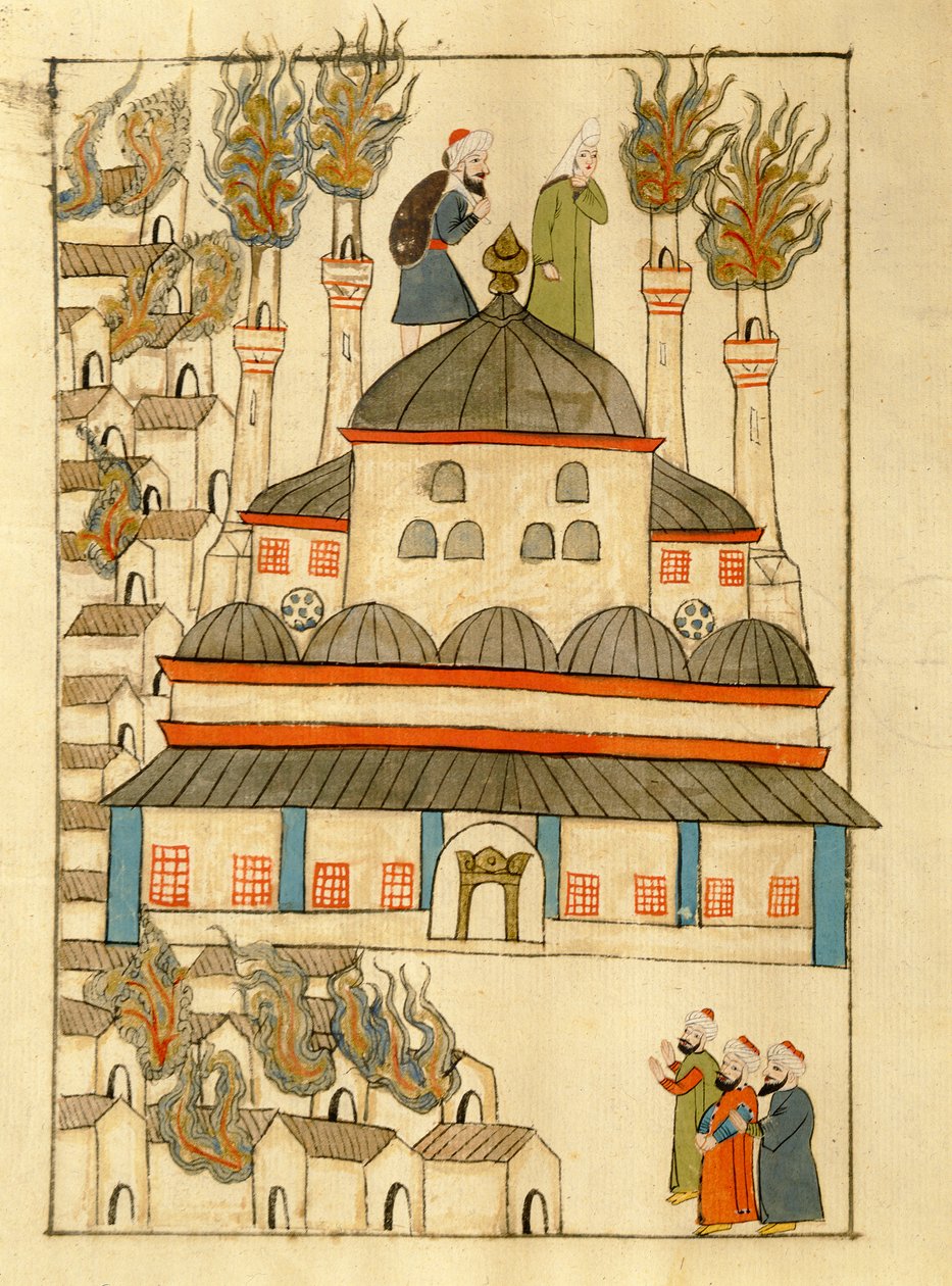 Bayan cicogna 1971, 1660 yangını sırasında Ayasofya