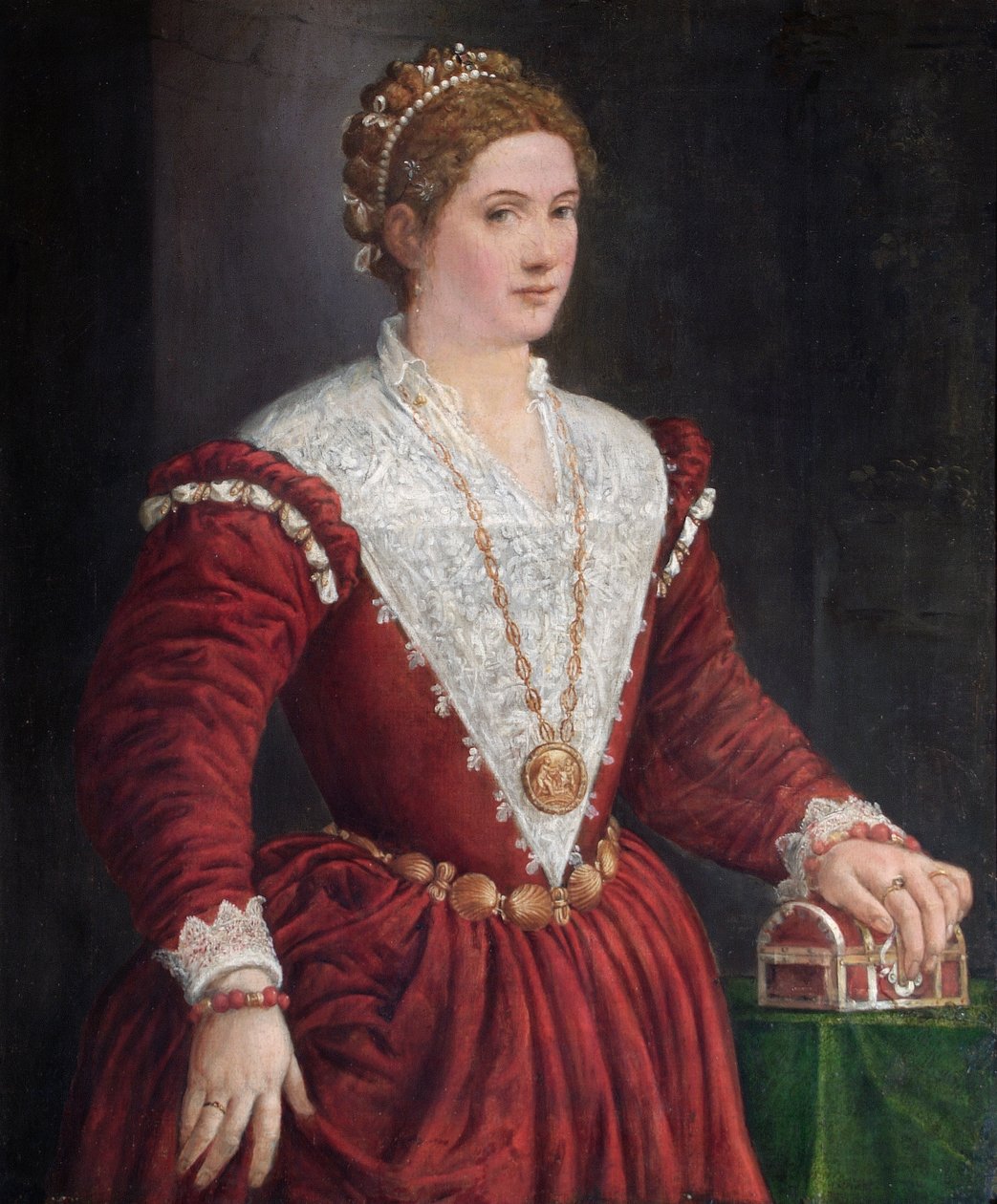 Bilinmeyen bir bayanın portresi, c1560s by Venetian School