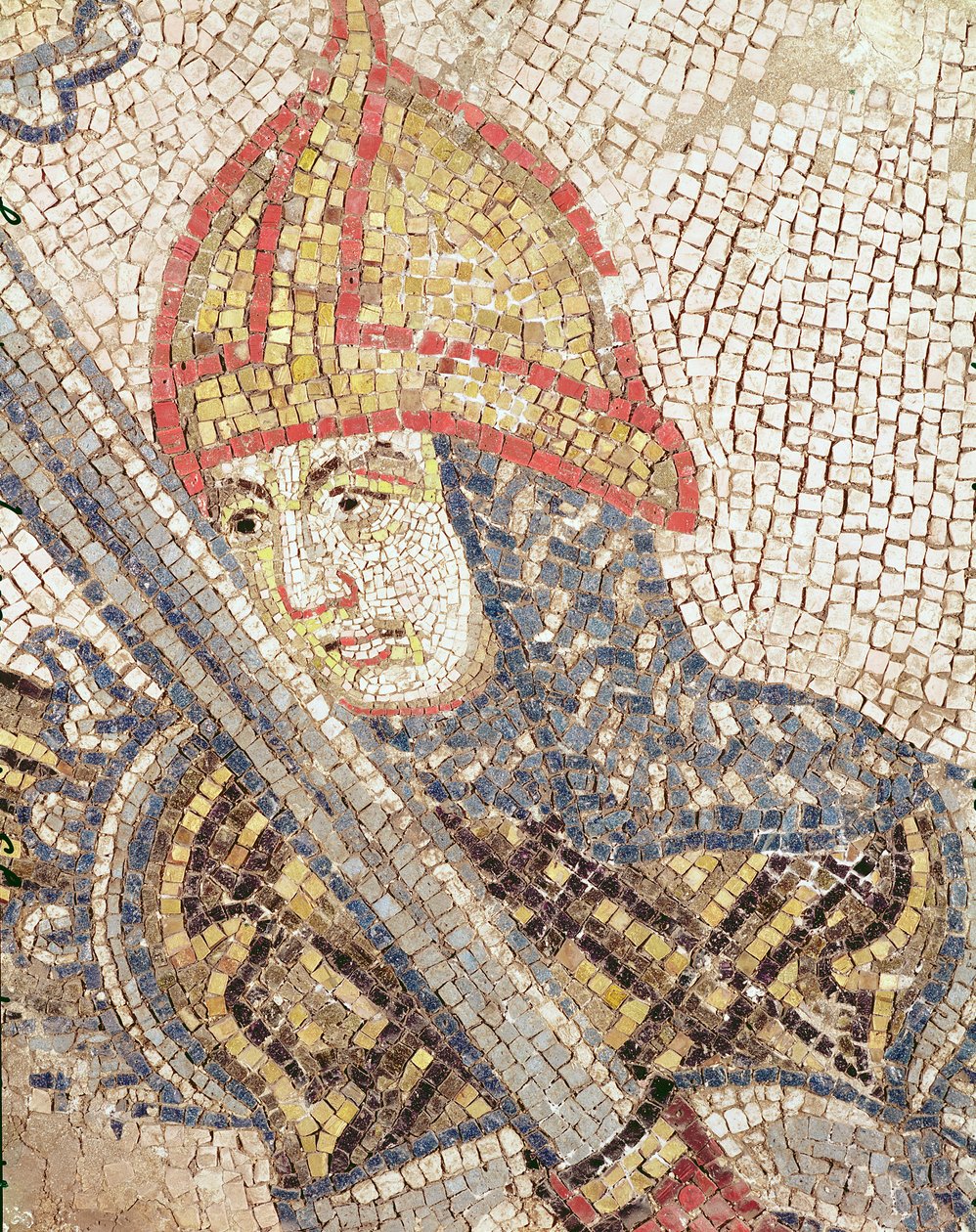 Kılıçlı bir asker (mozaik) by Byzantine School