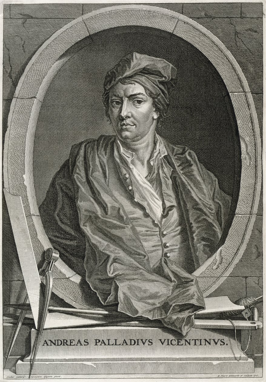 Bernard Picart (1673-1733) 1716 tarafından oyulmuş Andrea Palladio (1508-80) by Paolo Veronese
