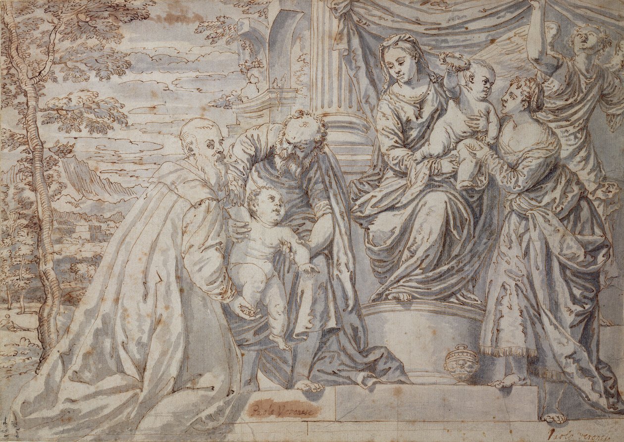 Bir terasta rakamlar by Paolo Veronese