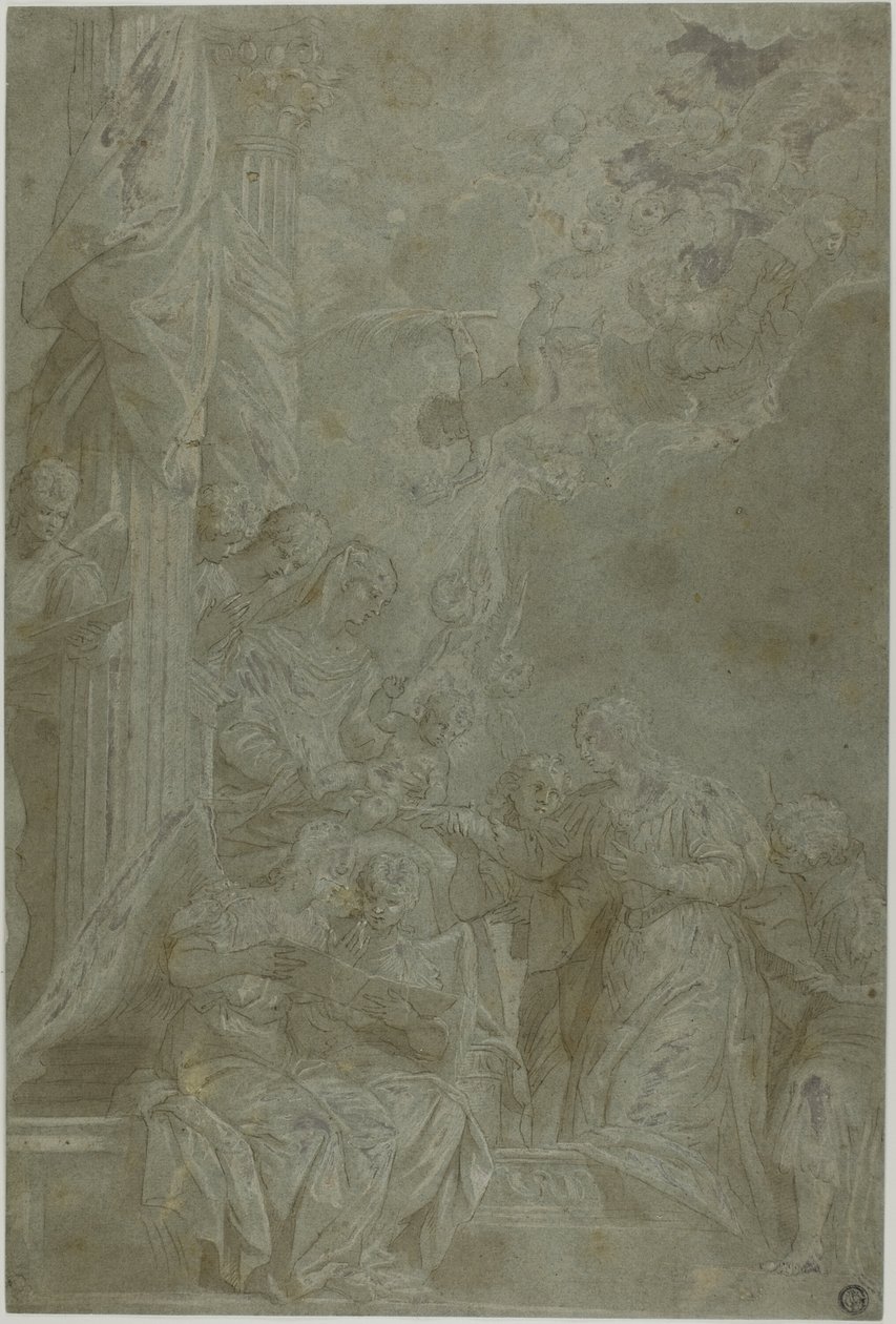 Aziz Catherine'in Mistik Evliliği by Veronese (Paolo Caliari)