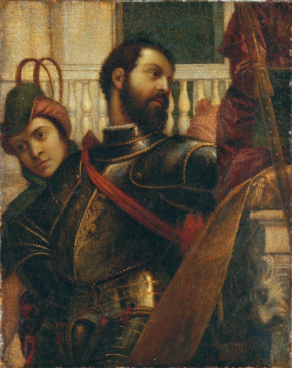 Bir şövalye ve sayfası: bir parça by Veronese