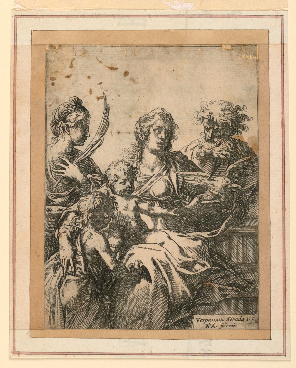 Aziz Elizabeth, Joseph ve Genç Vaftizci Yahya ile Bakire ve Çocuk by Vespasiano Strada