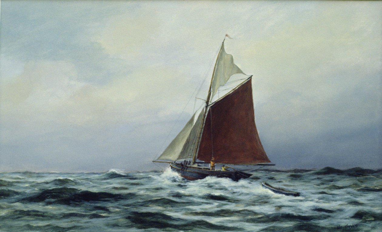Bir darbeden sonra yelken açmak, 1983 (akrilik) by Vic Trevett