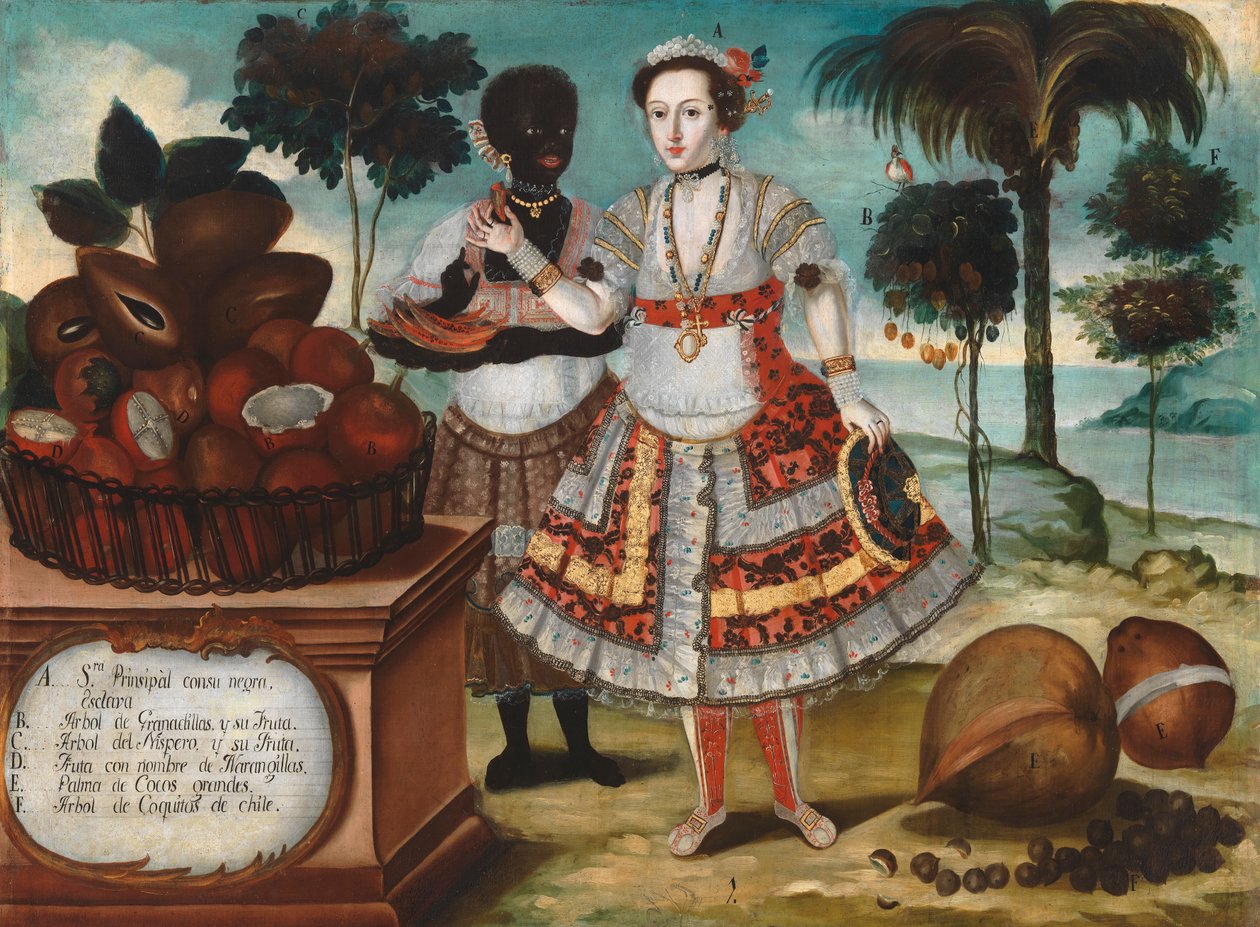 Siyah Kölesiyle Soylu Kadın, c.1783 (tuval üzerine yağlı boya) by Vicente Alban