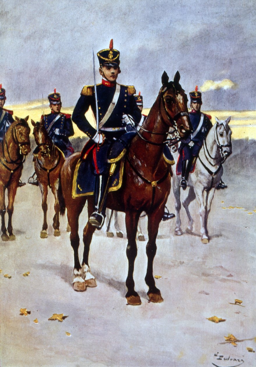 Arjantin Ordusu atlı grenadier subayı by Vicente Blasco Ibanez