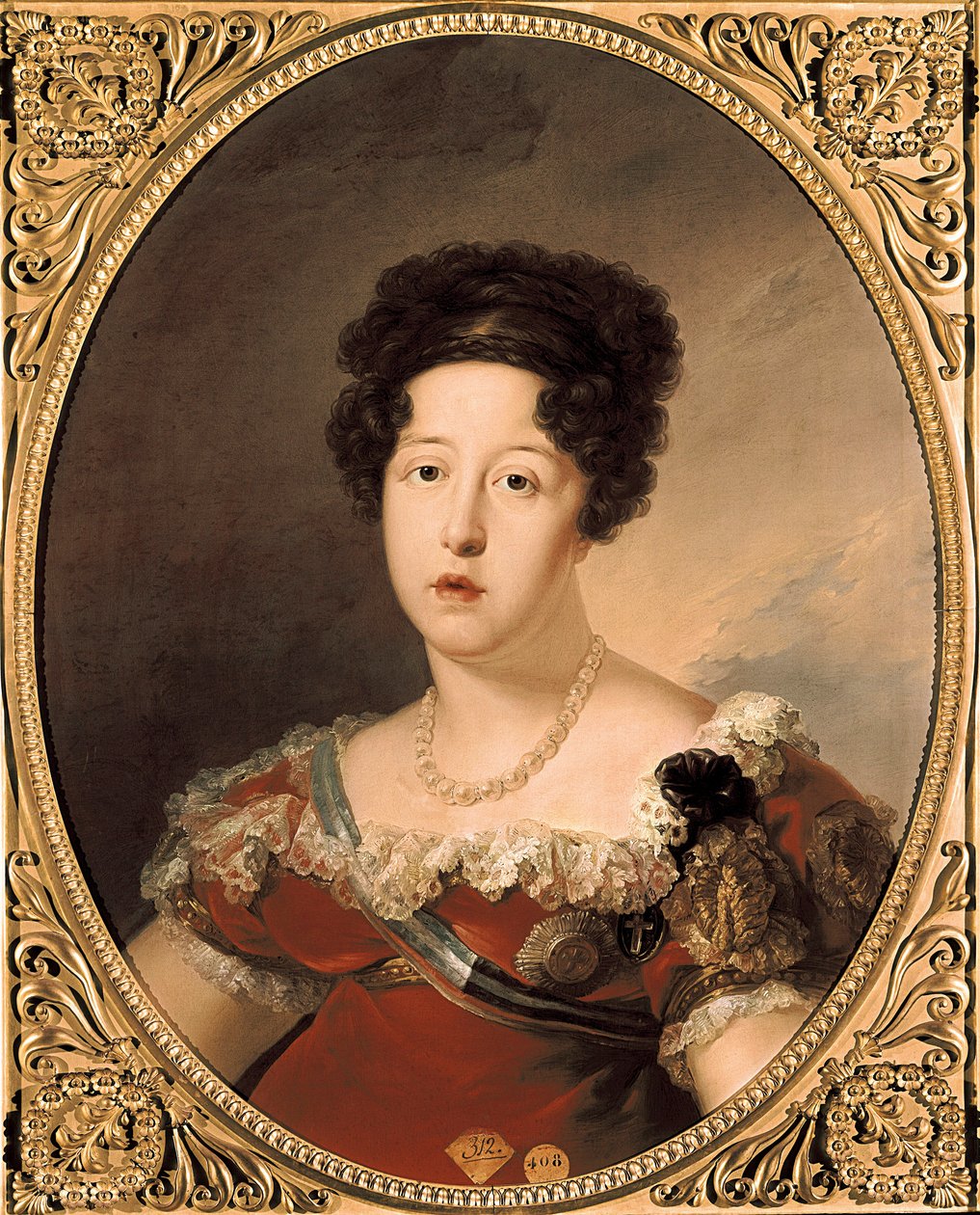 Dona Maria Isabel de Braganza. Portekizli Mary Isabella'nın (veya Bragançalı Mary Isabella'nın) portresi by Vicente Lopez y Portana