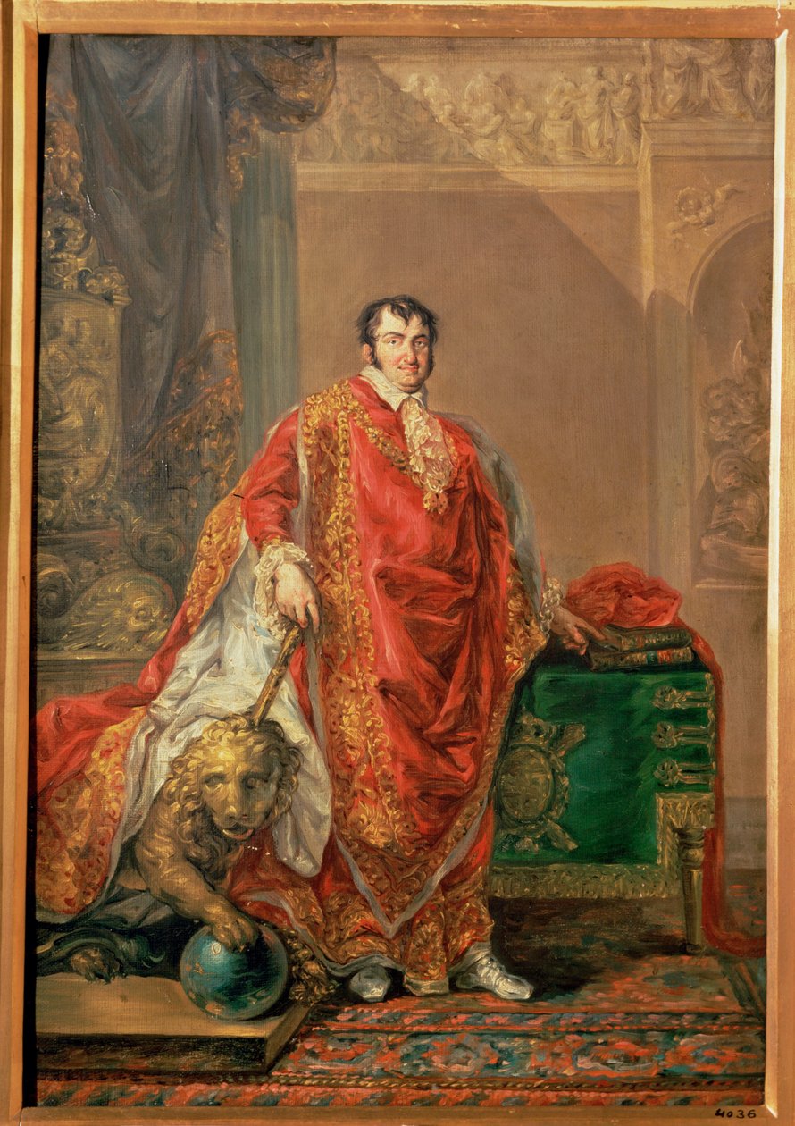 İspanya Kralı VII Ferdinand (tuval üzerine resim) by Vicente Lopez y Portana