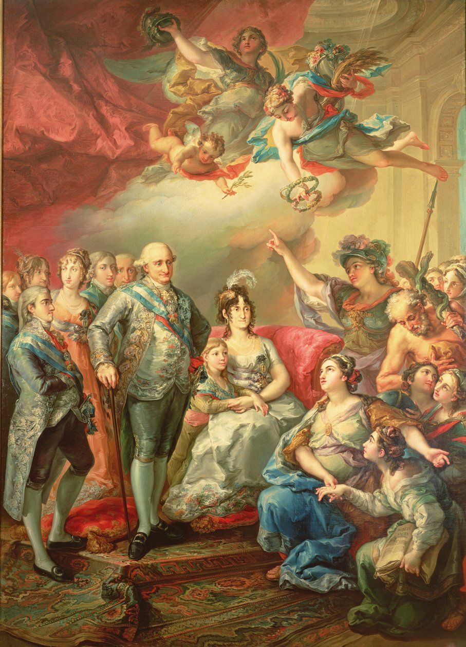 Charles IV ve Ailesine Saygı Duymak by Vicente Lopez y Portana