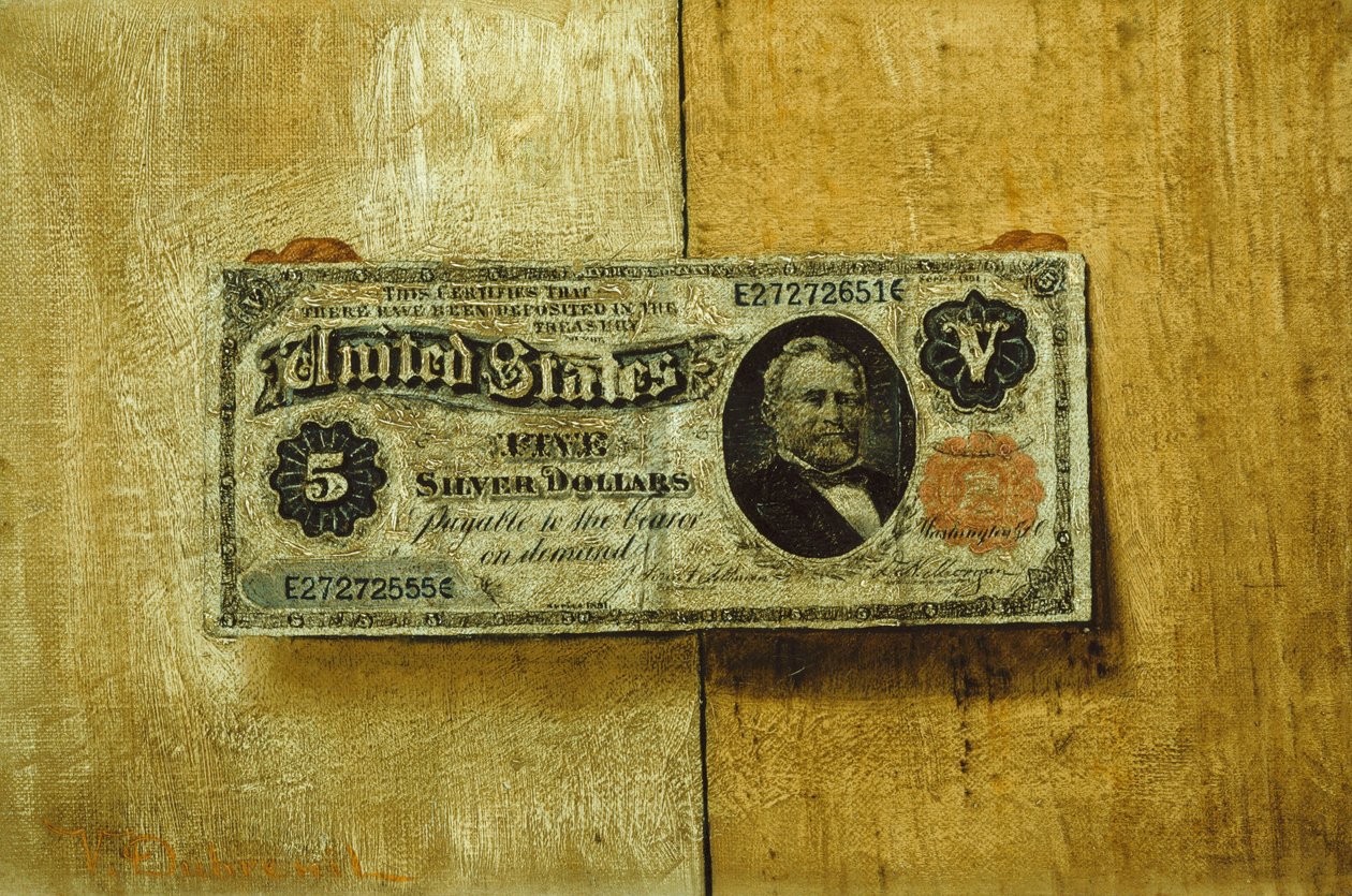 beş dolarlık banknot by Victor Dubreuil