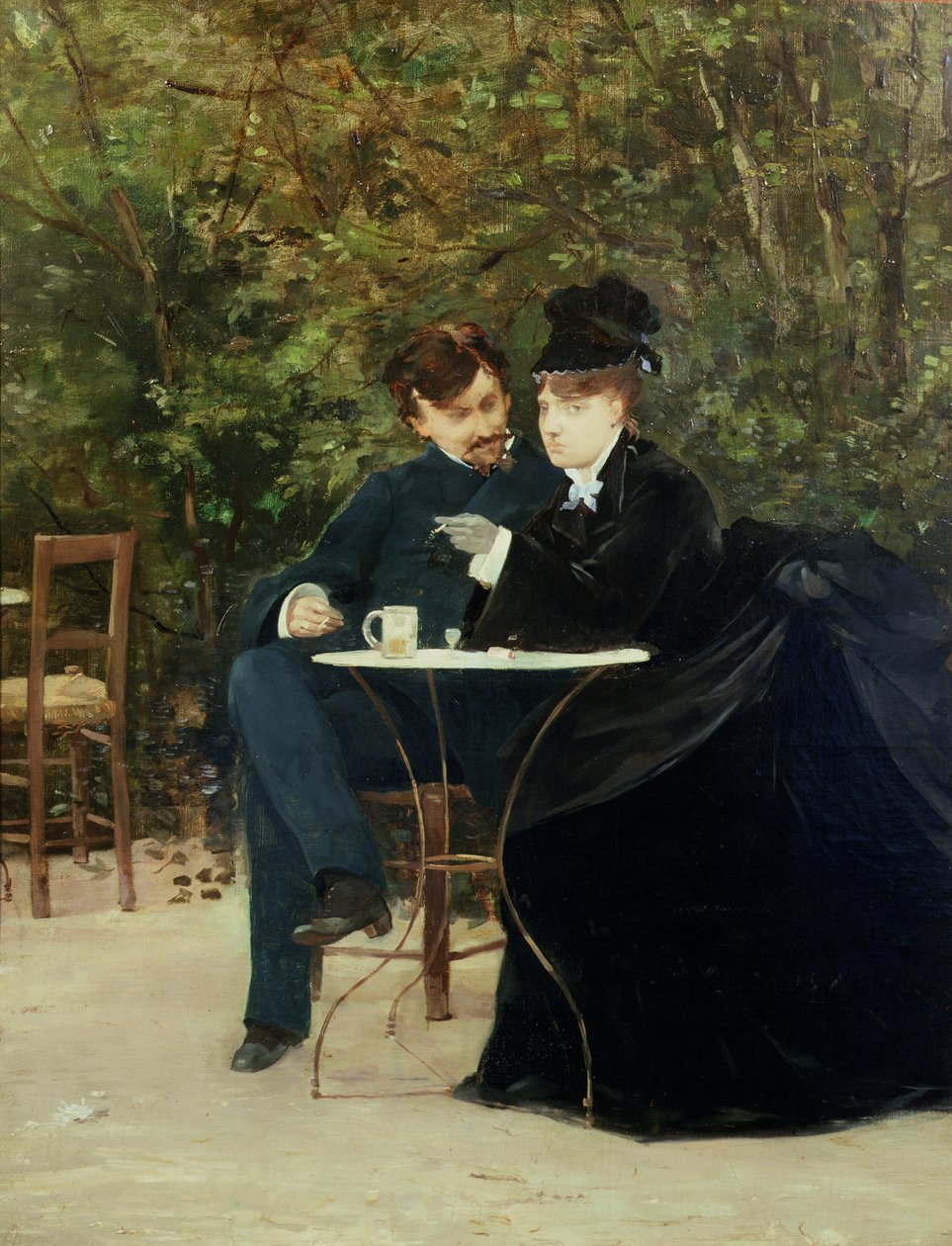 La Confidence (gemiye serilmiş tuval üzerine yağlıboya) by Victor Fontaine