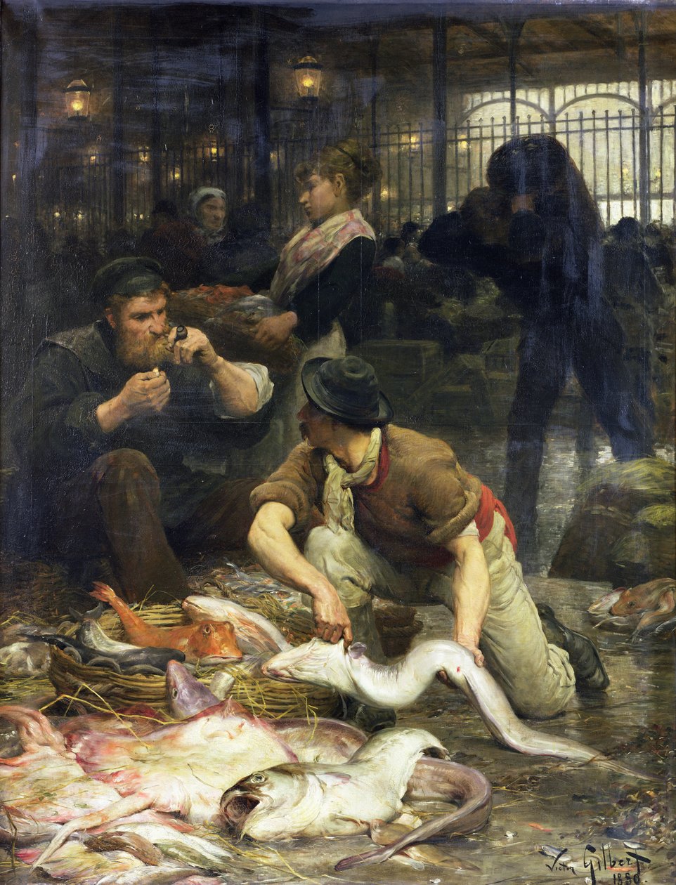 Sabah Balık Pazarı, 1880 by Victor Gabriel Gilbert