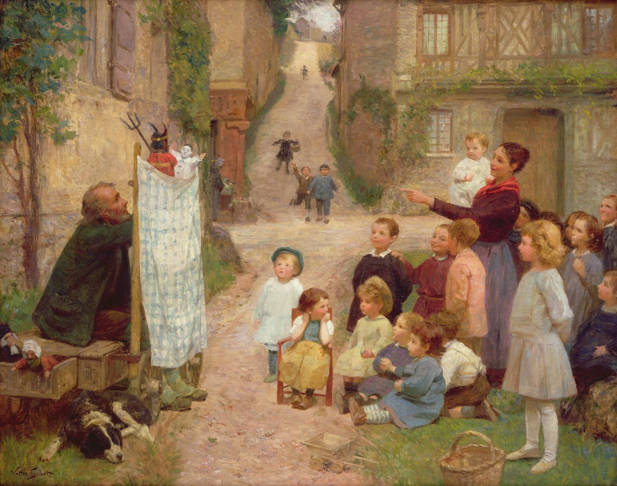 Kukla Gösterisi by Victor Gabriel Gilbert