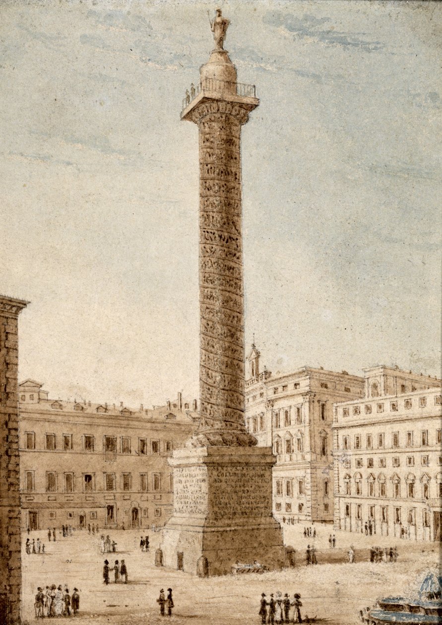 Marcus Aurelius Sütunu, Roma by Victor Jean Nicolle