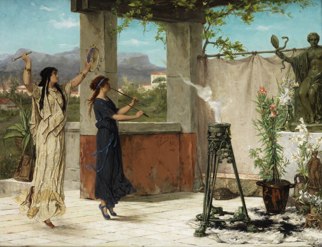 Parkta bir bankta oturan genç kadın by Victor Lagye