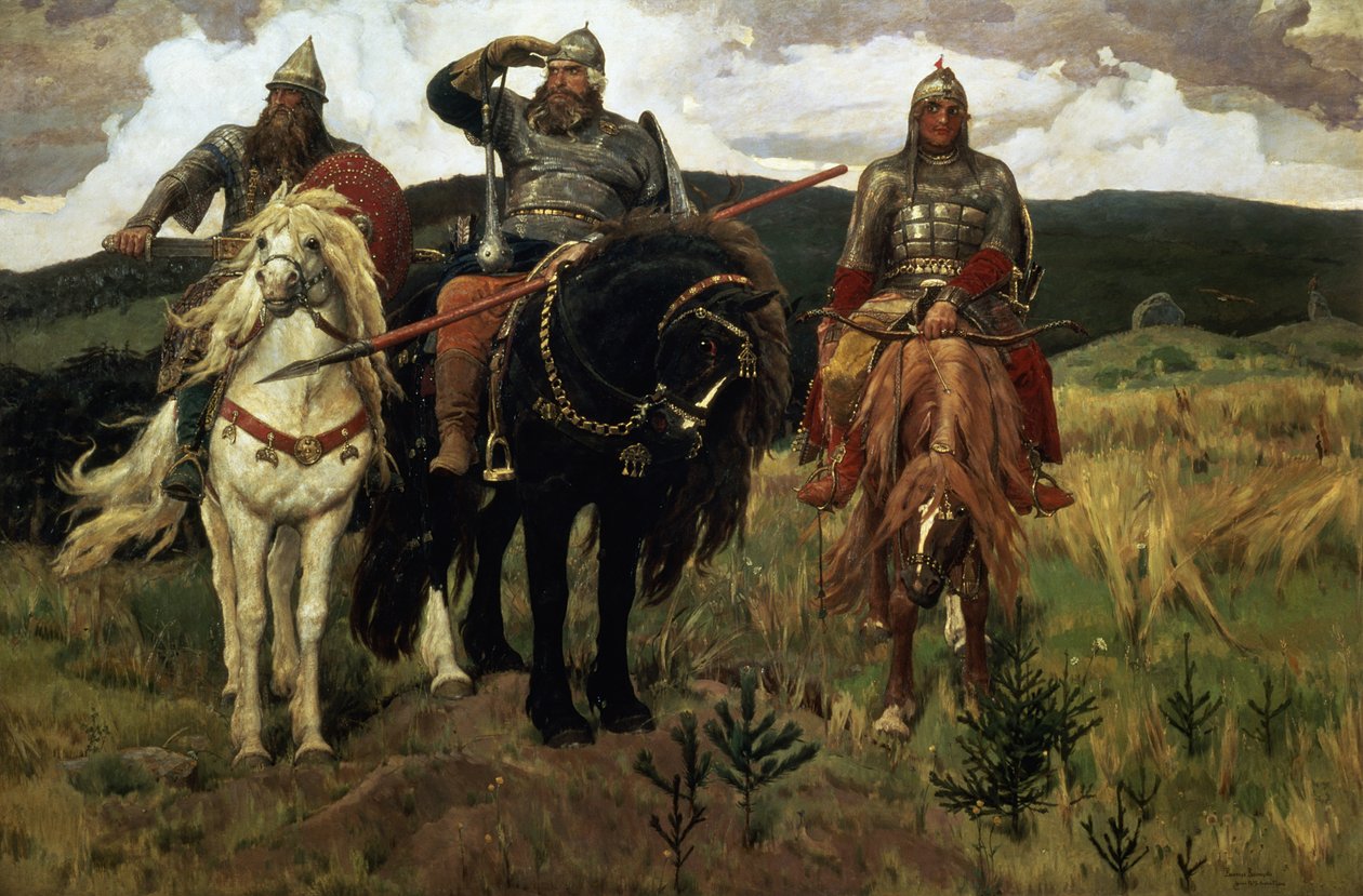 Warrior Knights, 1881-98  by Victor Mikhailovich Vasnetsov