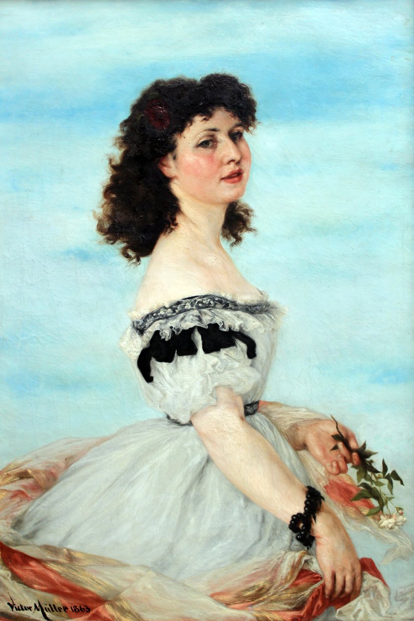 Portrait of Berta von Radowitz as a young Girl by Victor Müller