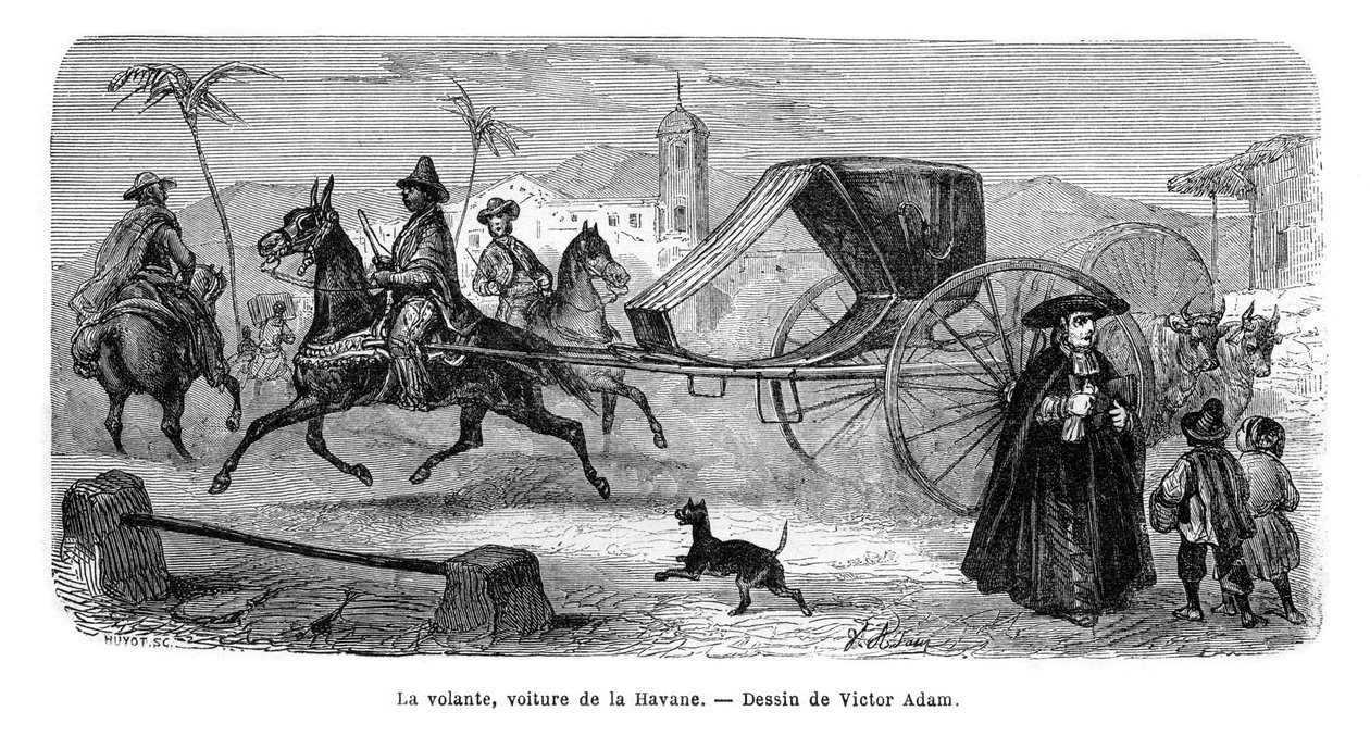 Araba, Havana, Küba, 1859. by Victor Adam