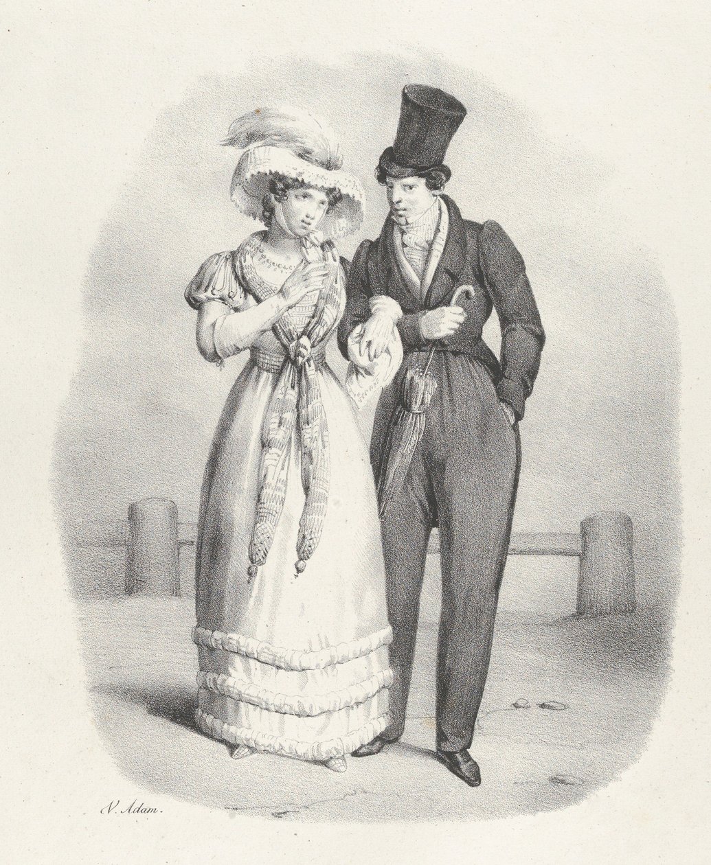 Çatlak. V: O dürüst bir kadın O dürüst bir kadın, 1824. by Victor Adam