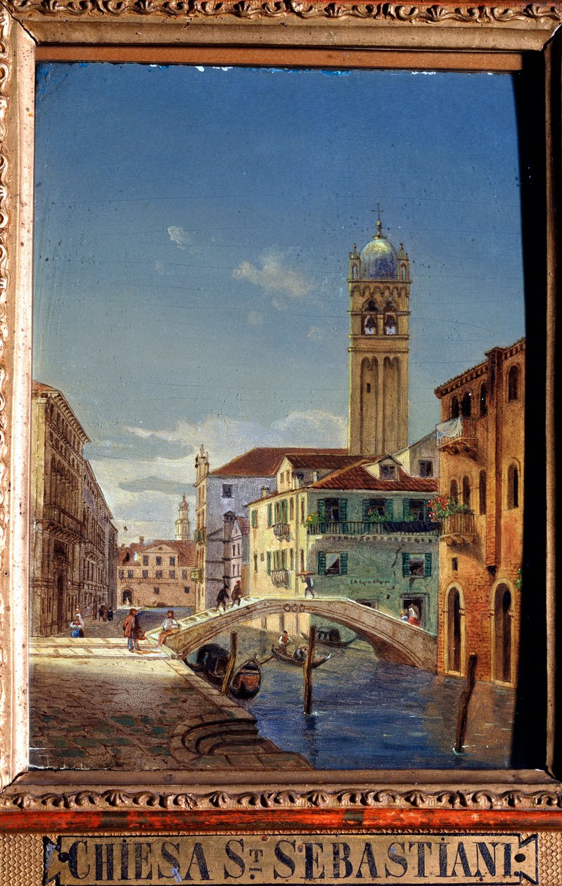 San Sebastiano Kilisesi, 19. yüzyıl. by Victor Adam