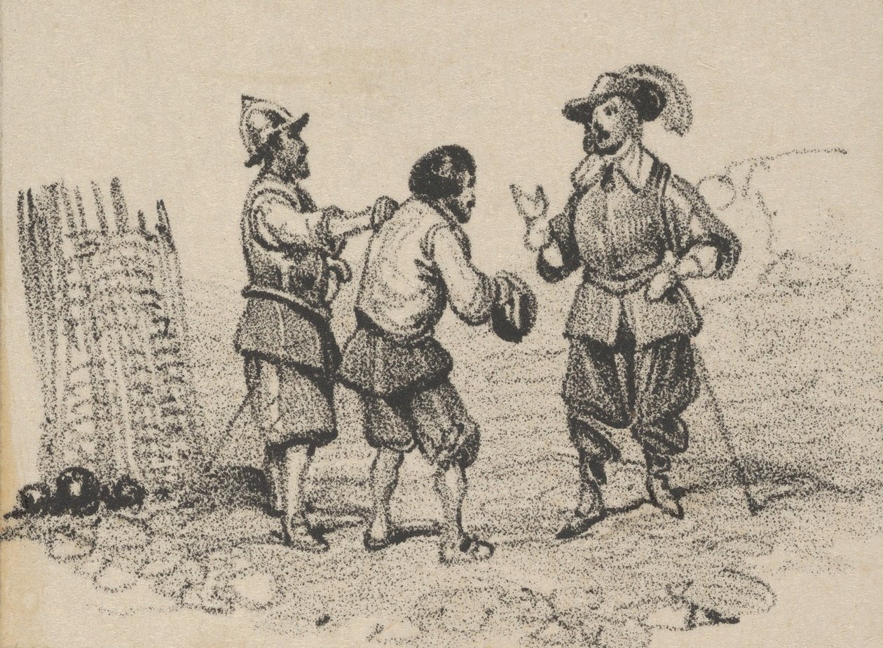 19. yüzyılın ortalarında üç adam tartışıyor. by Victor Adam