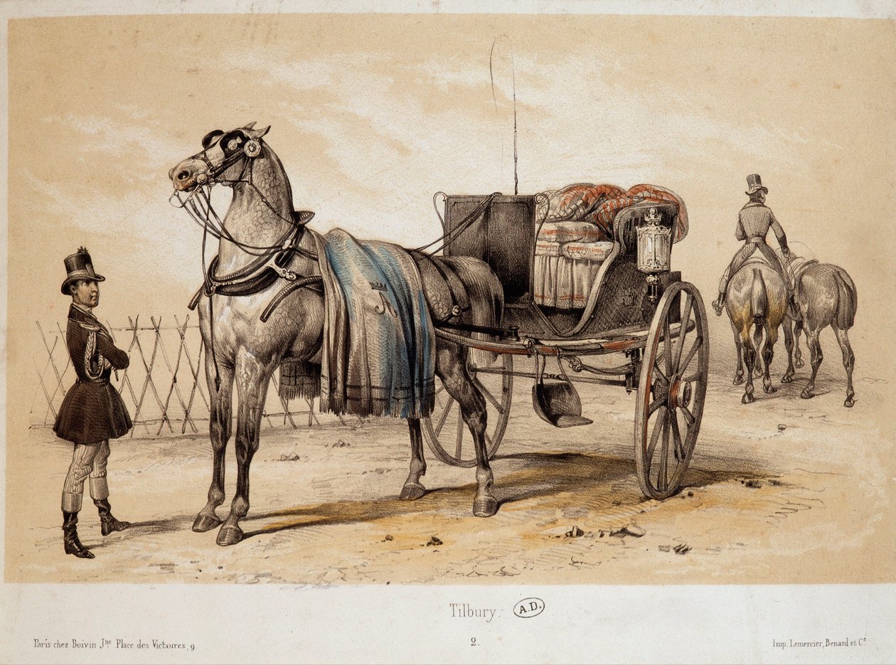 Tilbury - Litografi, Adam, yak. 1840 by Victor Adam