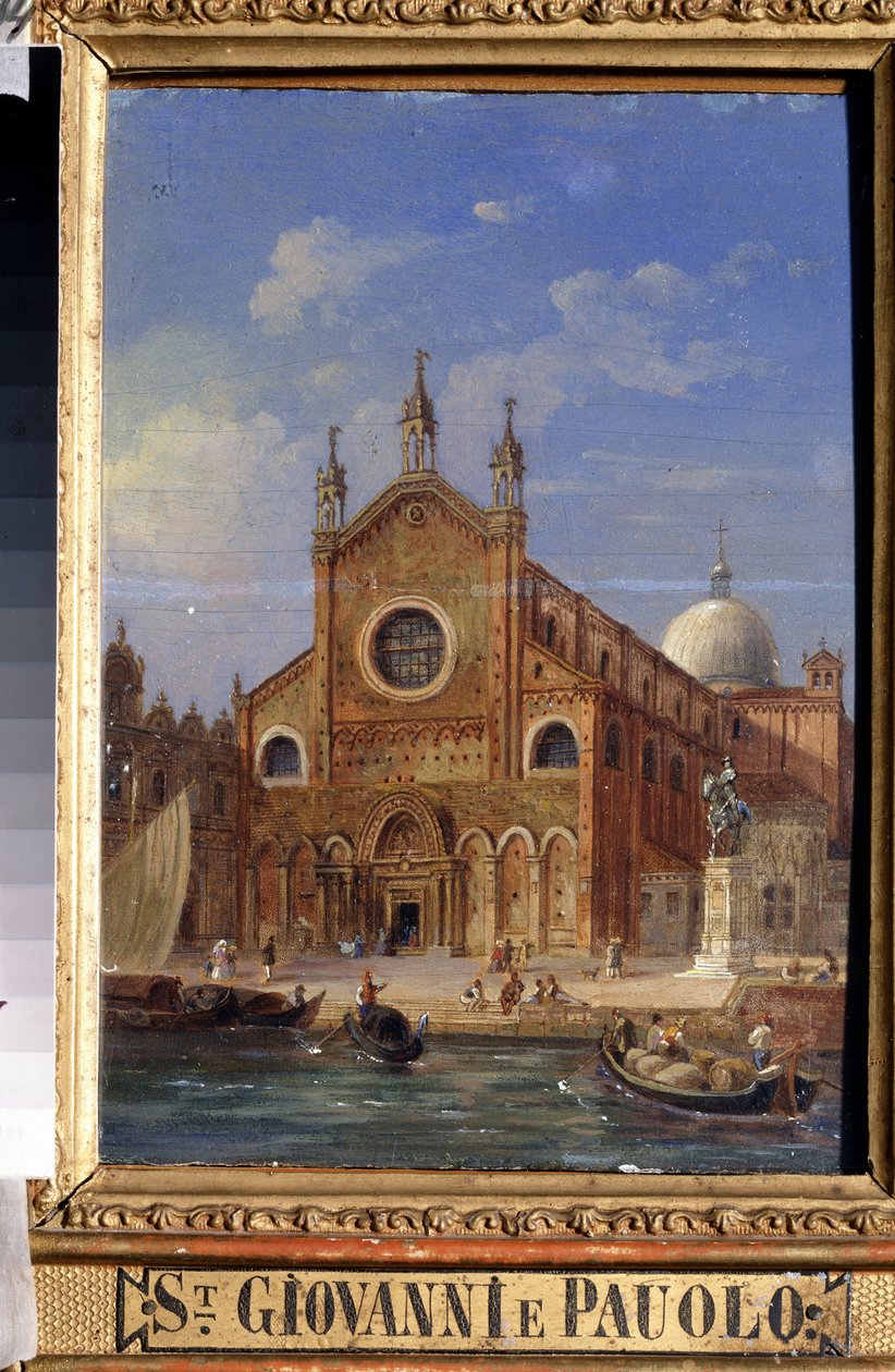Venedik manzaraları. Santi Giovanni e Paolo (San Zanipolo) Kilisesi by Victor Adam