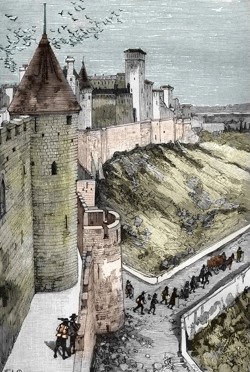 Edit de Nantes'in (XIV.Louis (1681-1686) yönetimindeki dragonnades) yürürlükten kaldırılmasından sonra preche'lerin yasaklanması ve Protestanların tutuklanması: Sınırlara katılmak için şehirleri terk eden Protestanların sürgünleri (XIV. by Victor Armand Poirson