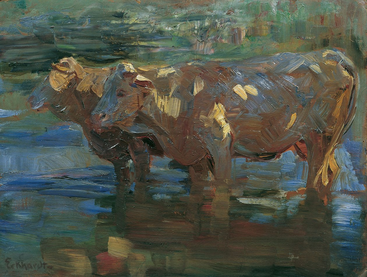 İnekler içme teknesinde by Victor Eckhardt von Eckhardsburg