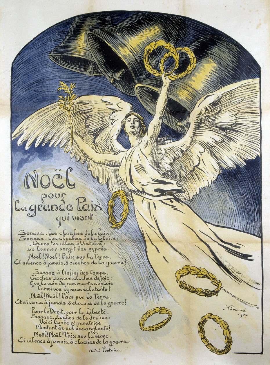 Alegorik Barış figürü - Şiir “" Gelen büyük barış için Noel "” André Fontaine, hasta. tarafından V. Prouvé by Victor Emile Prouve