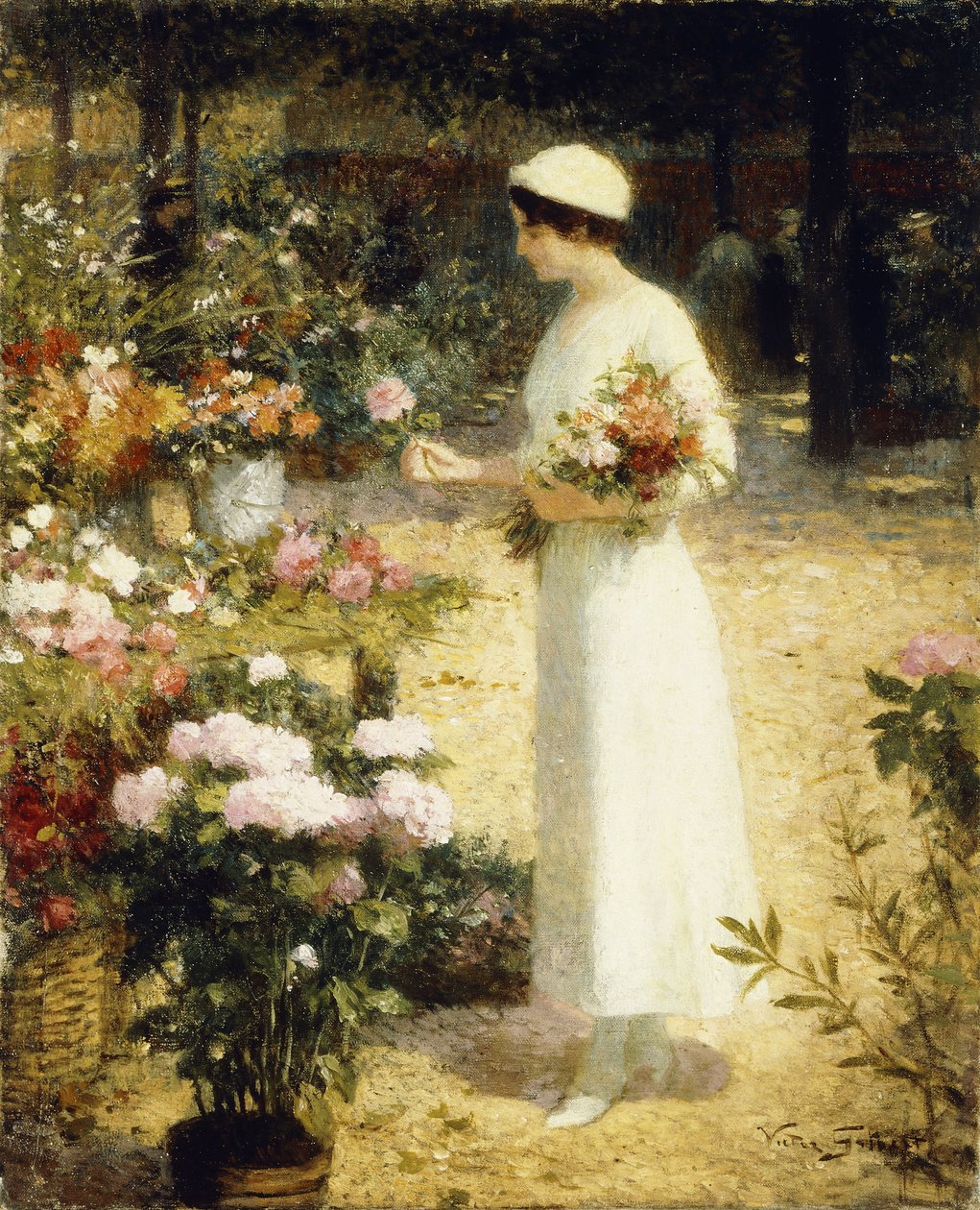 Çiçek Pazarında, by Victor Gabriel Gilbert
