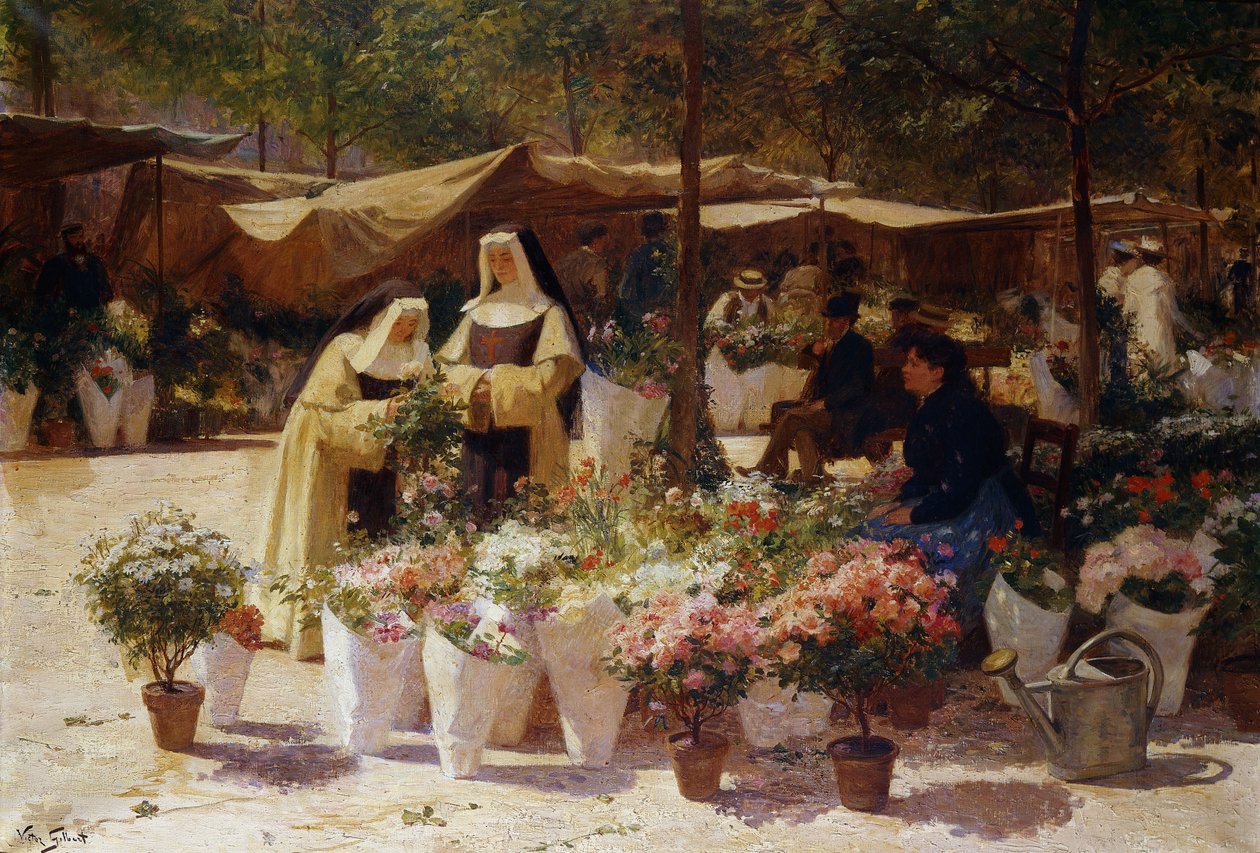 Çiçek Pazarı, by Victor Gabriel Gilbert