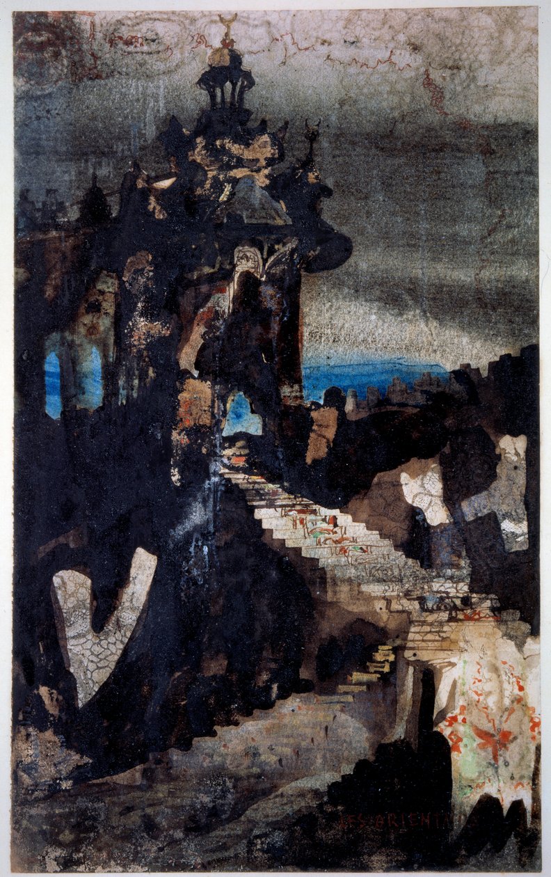 Les Orientales Victor Hugo (1802-1885) 1855-1856 tarafından kalem, guaj ve sulu boya çizimi. Paris, B.N. by Victor Hugo