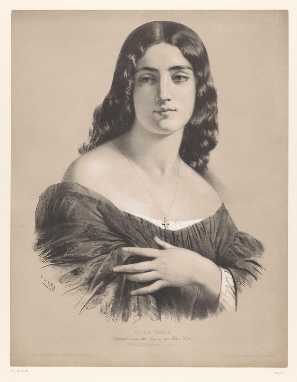 atala Atala (Chateaubriant) (nesne üzerindeki başlık) Seçilen sanatçıların çalışmaları (dizi adı) Etudes choisies (nesne üzerinde seri başlığı) by Victor Jean François Dollet