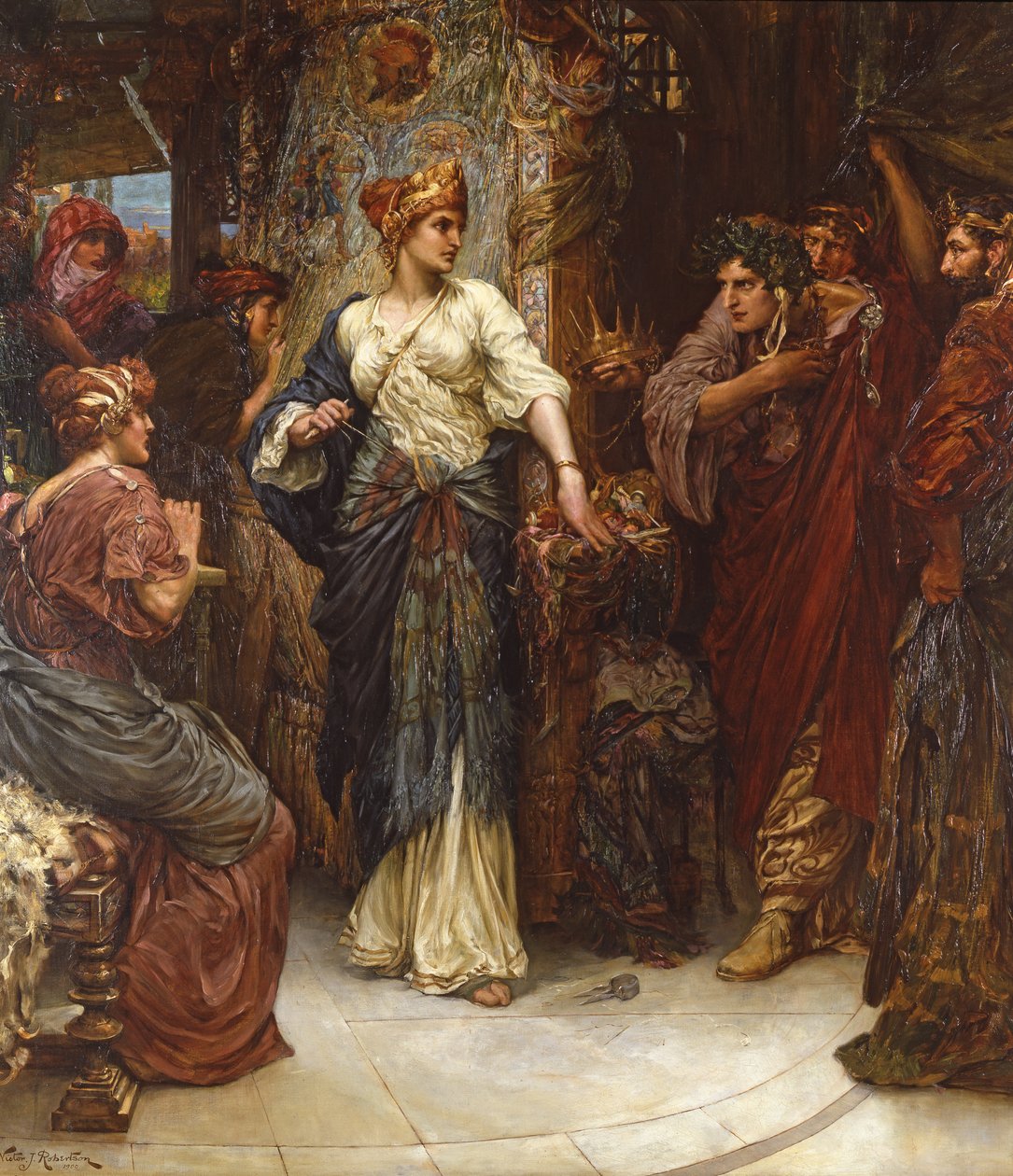 Penelope ve Talipler, 1900 by Victor John Robertson