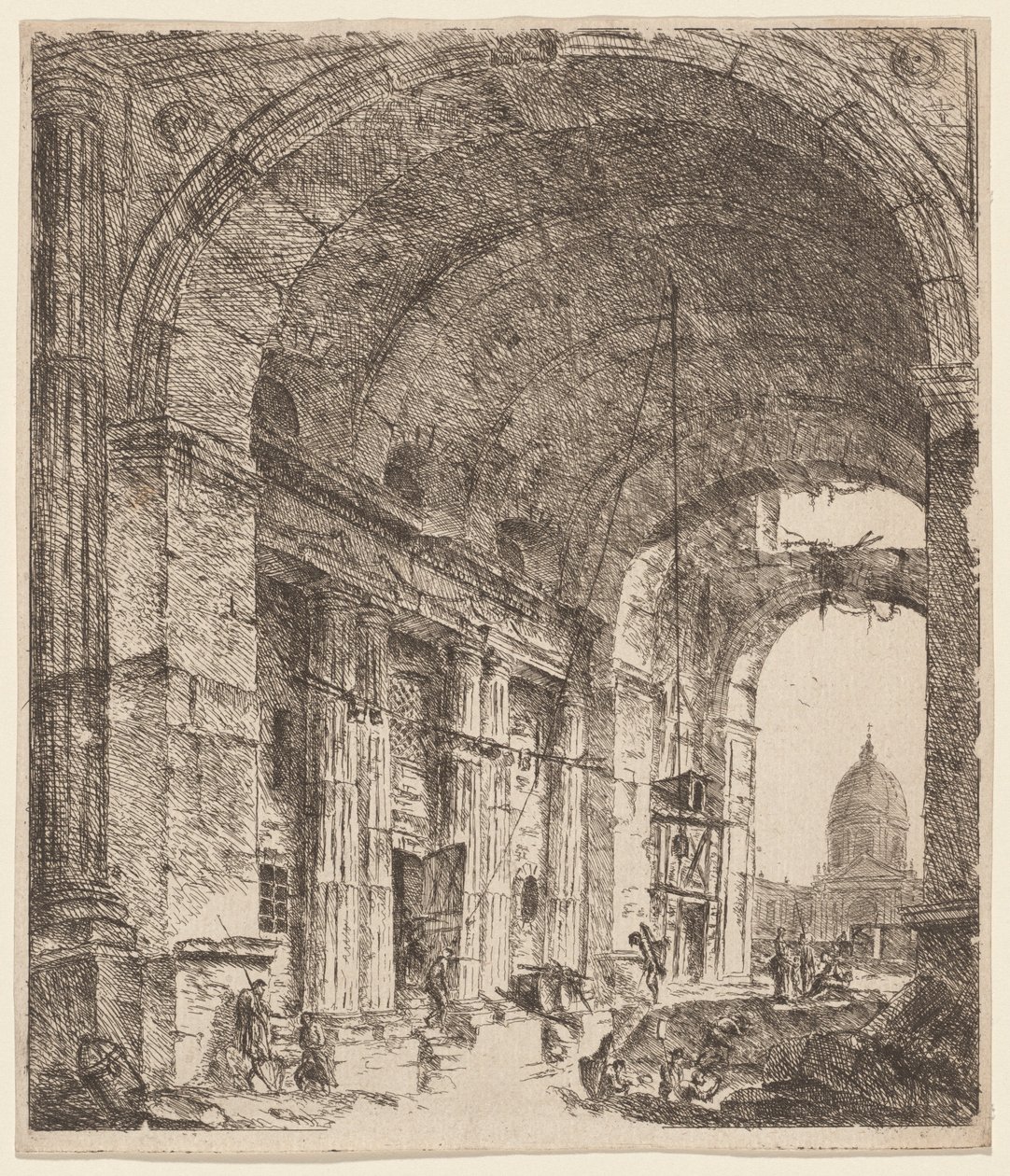 Aziz Petrus Manzarası ile Yıkılmış Bir Kasa by Victor Louis