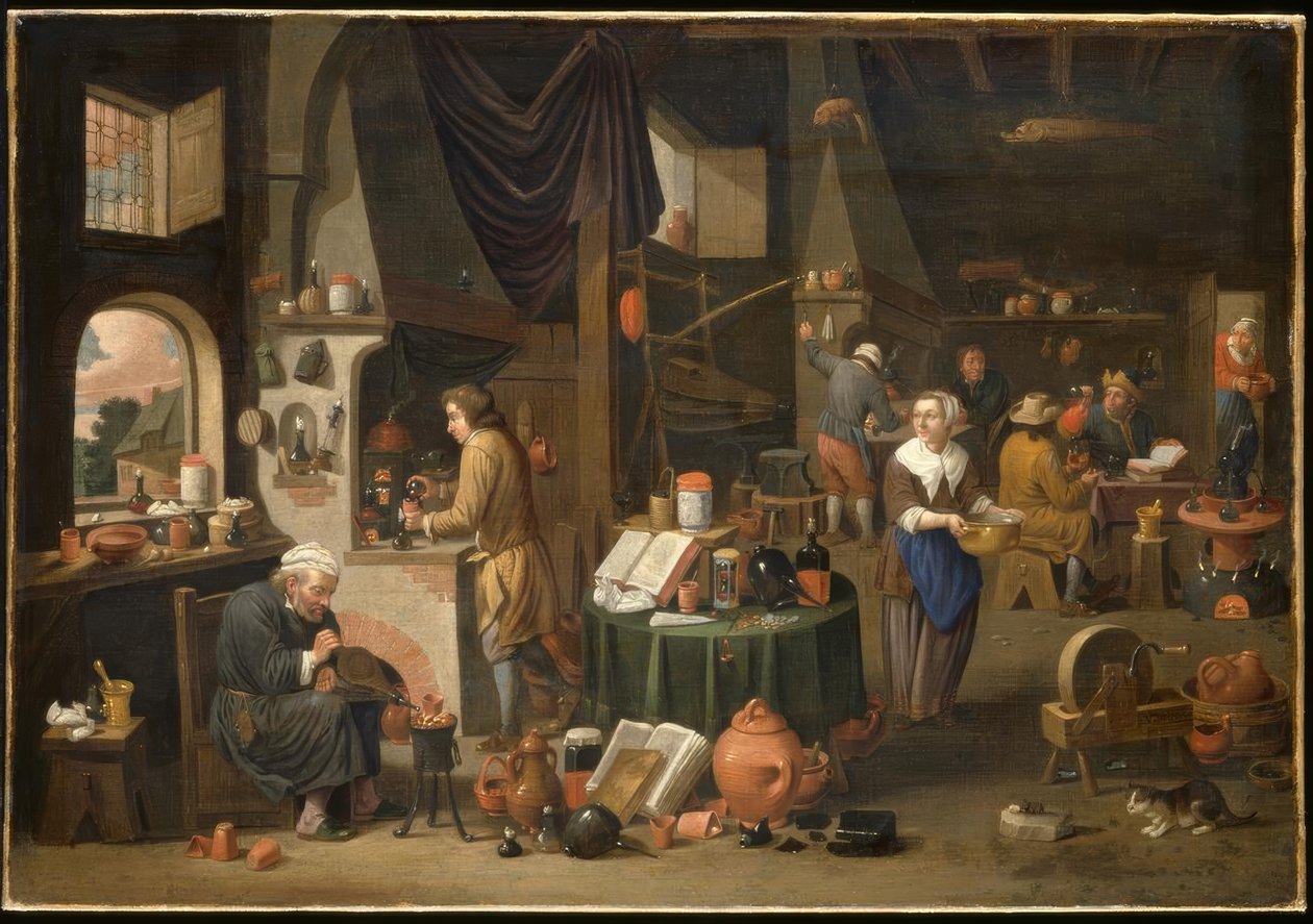 Simyacı ile iç. ve yardımcıları / Gem. V. Mahu by Victor Mahu