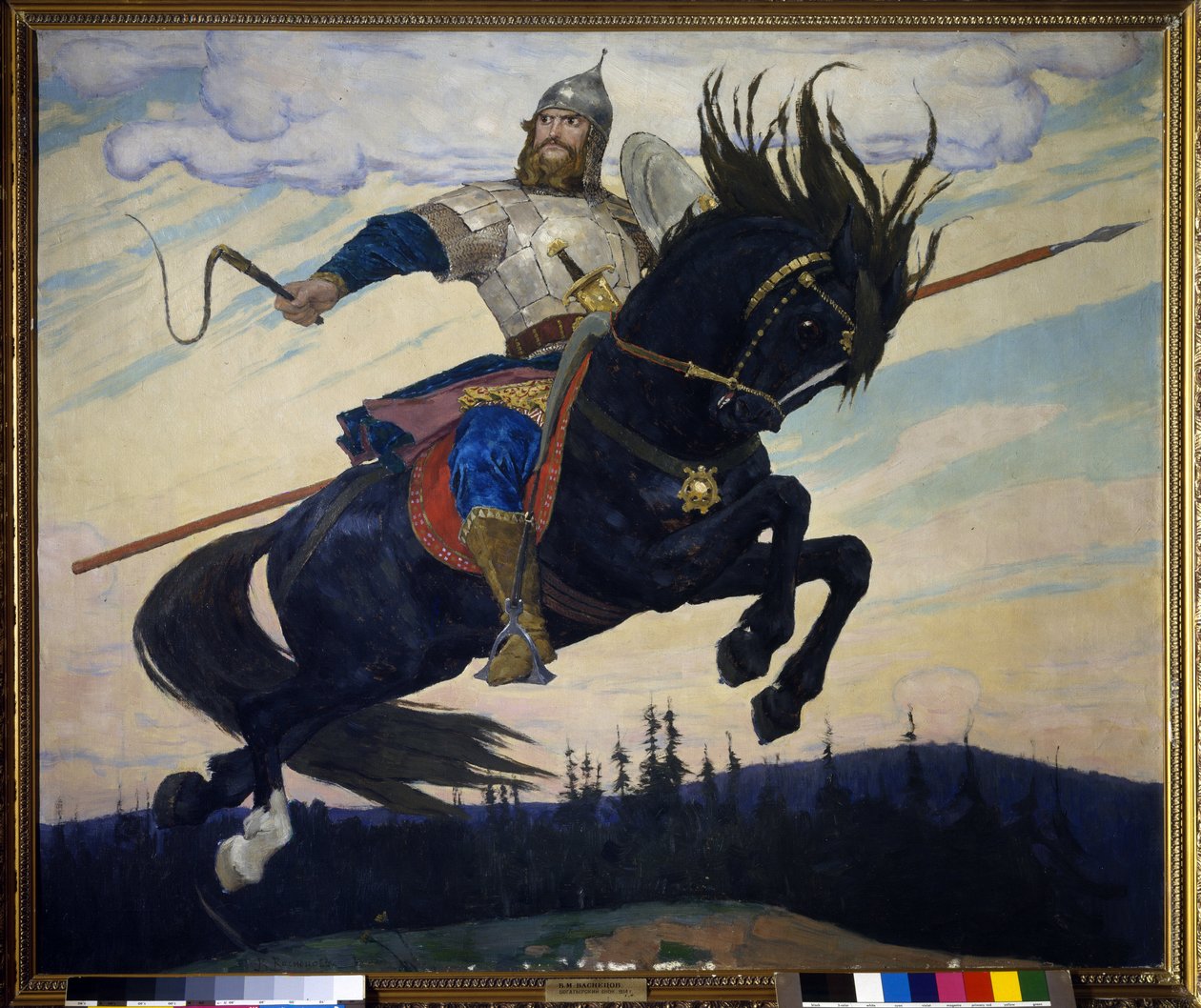 Ilya Muromets (Elie of Murom) (Ilya Muromets). Rus efsanevi kahraman. Viktor Mihayloviç Vasnetsov