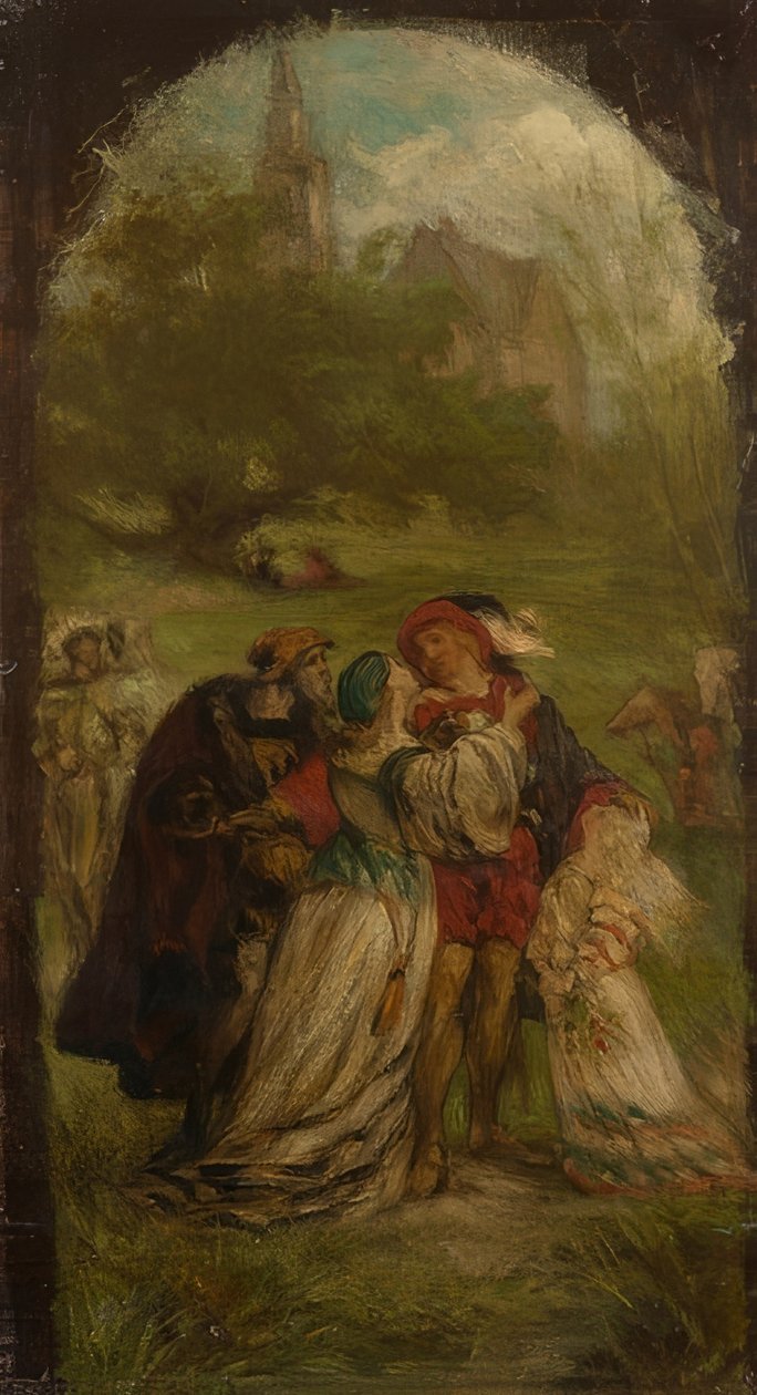 Şövalye Hartmut von Kronberg akrabalarına veda ediyor by Victor Müller