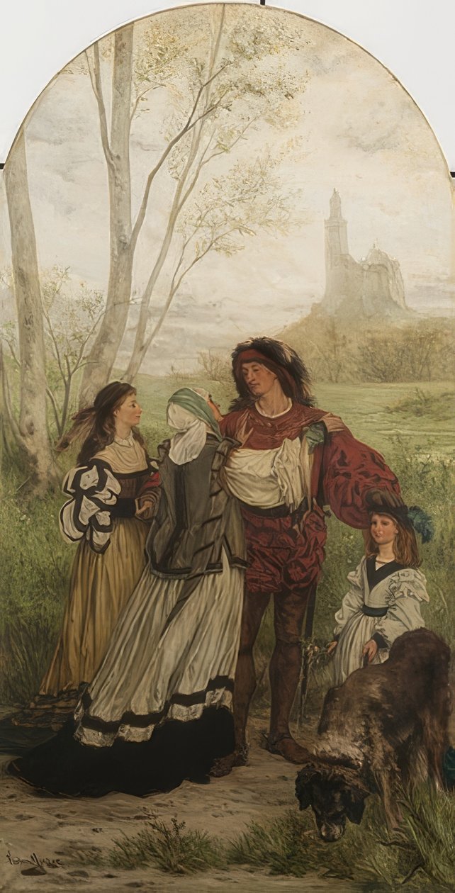 Şövalye Hartmut von Kronberg akrabalarına veda ediyor by Victor Müller