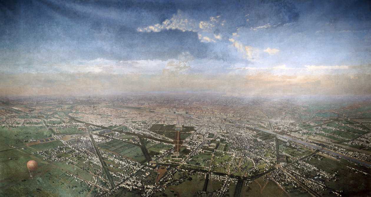 Bir sıcak hava balonundan Paris