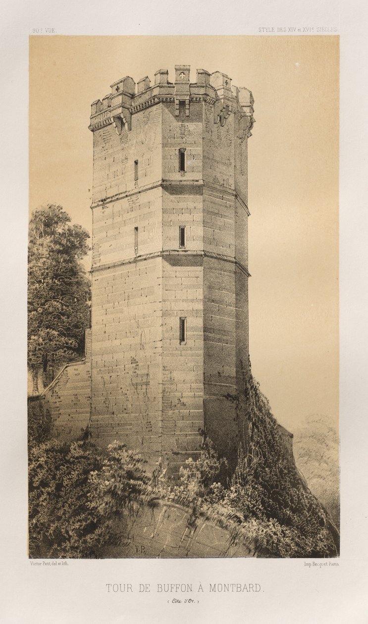 15. Yüzyılın Pitoresk Mimarisi veya Anıtları. ve XVI. Yüzyıllar: XV ve XVI Yüzyılların Fransa Kaleleri: Pl. 90, Montbard